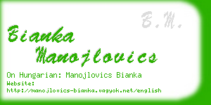 bianka manojlovics business card